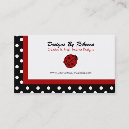 Lady Bug Business Cards
