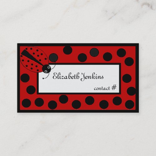 Lady Bug calling Card