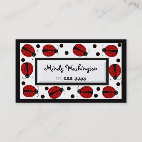 Lady Bug calling Card Business Cards