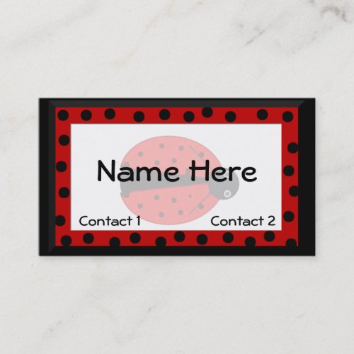 Lady Bug calling Card Business Card Template