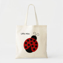 Lady Bug Canvas Tote Bag