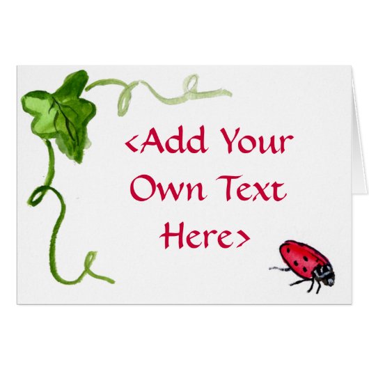 Lady Bug Card (Front Horizontal)