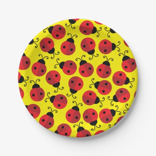 Lady Bug Cute 1st Birthday Party Paper Plates