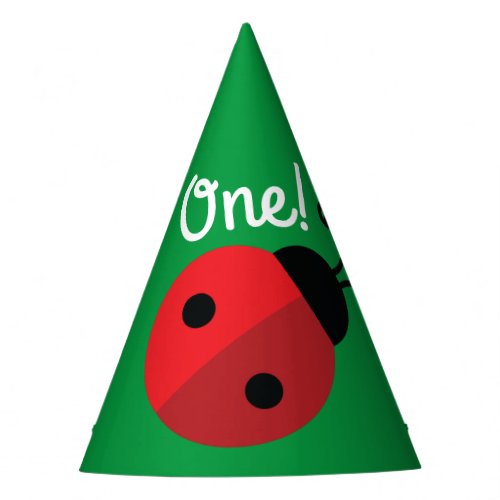 Lady Bug Cute 1st Birthday Party Party Hat