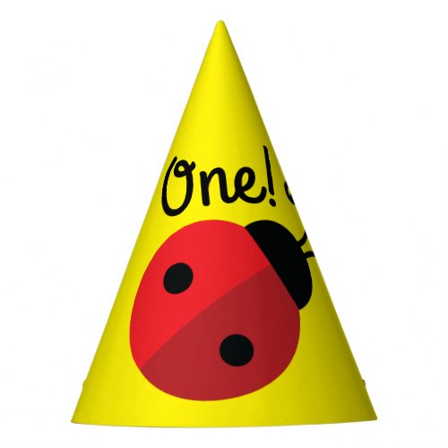 Lady Bug Cute 1st Birthday Party Party Hat