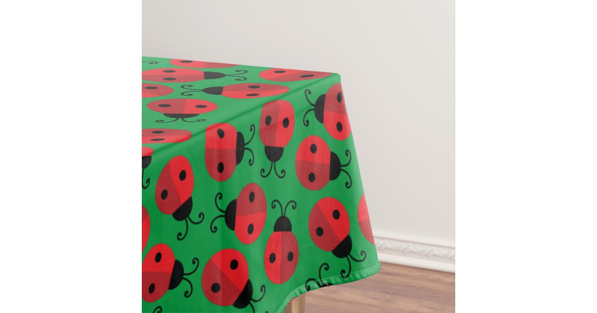 Lady Bug Cute 1st Birthday Party Tablecloth Zazzle Com