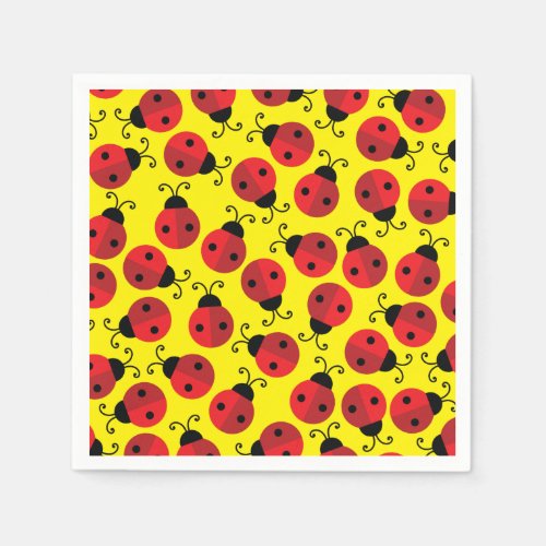 Lady Bug Cute Kids Birthday Party Napkins