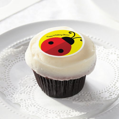 Lady Bug Cute Kids Ladybug Birthday Party Edible Frosting Rounds