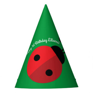 Lady Bug Cute Kid's Ladybug Birthday Party Party Hat
