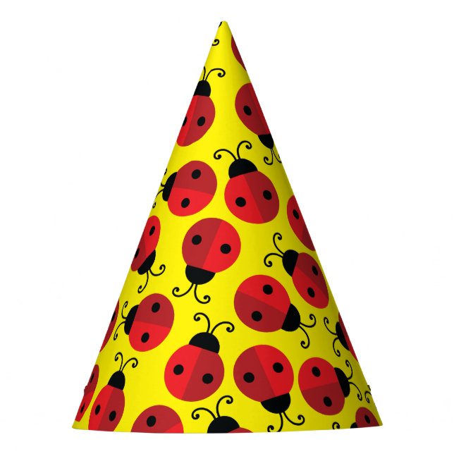 Lady Bug Cute Kid's Ladybug Birthday Party Party Hat (Front)