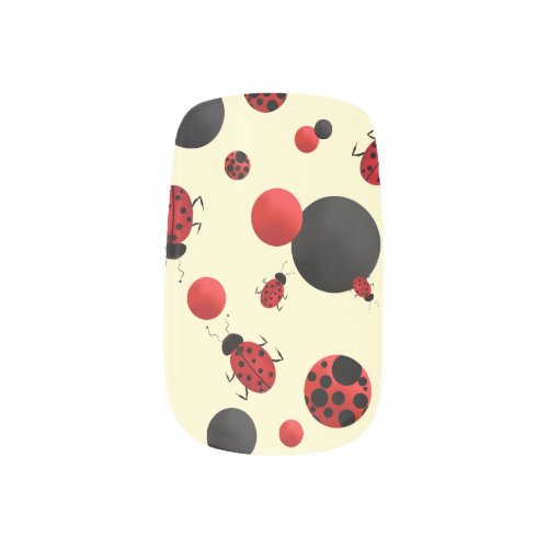 Lady Bug Cute Pattern Minx Nail Art