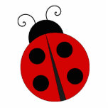 Lady Bug Cutout<br><div class="desc">This photo sculpture is of a lady bub..  Made of acrylic with a black stand,  it is a great conversation piece. Final size is approximate and depends on cut-out size of image.</div>