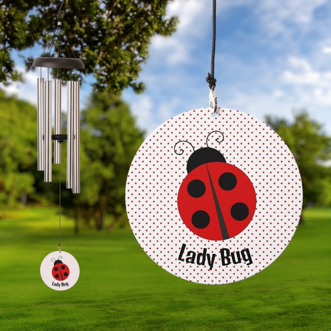Lady Bug Design Wind Chime (Outdoor)