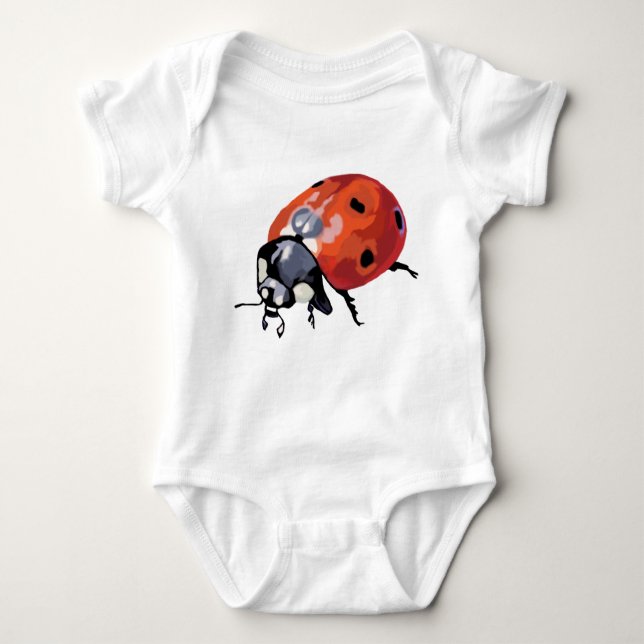 Lady bug Drawing  Jersey Bodysuit (Front)