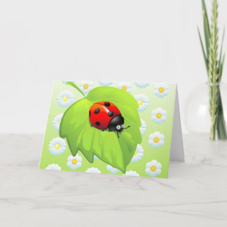 Lady Bug Easter Greeting Card