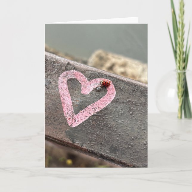 Lady Bug Heart Card (Front)