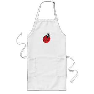 Lady Bug Illustration Long Apron