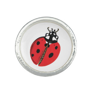 Lady Bug Illustration Ring