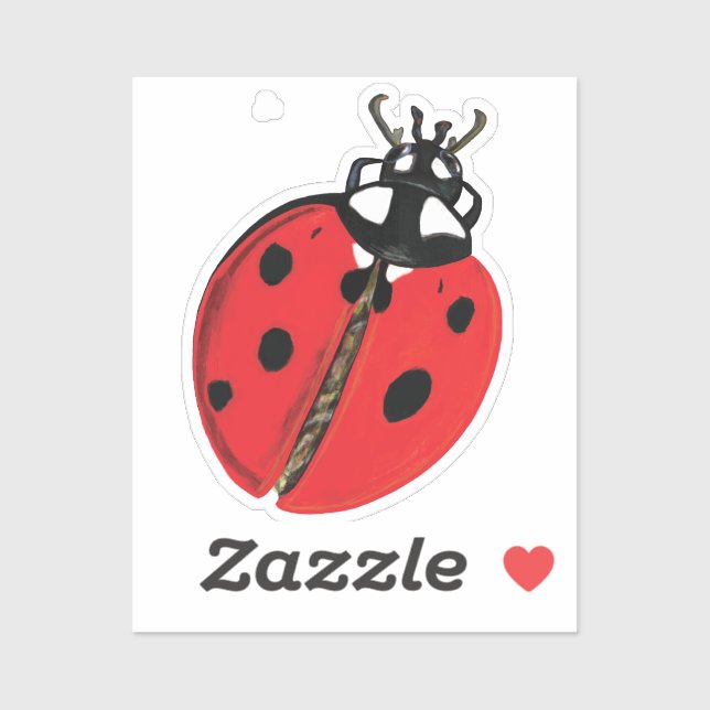 Lady Bug Illustration Sticker (Sheet)