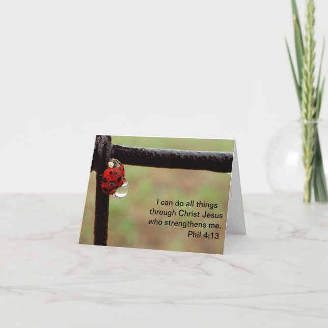 Lady Bug - Inspiring Scriptural Greeting Cards (Front)