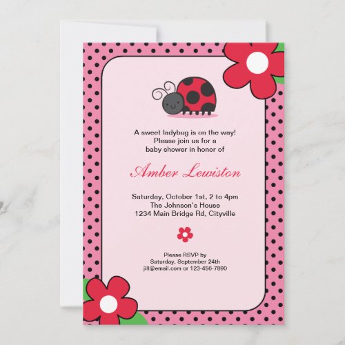 Lady Bug Invitation