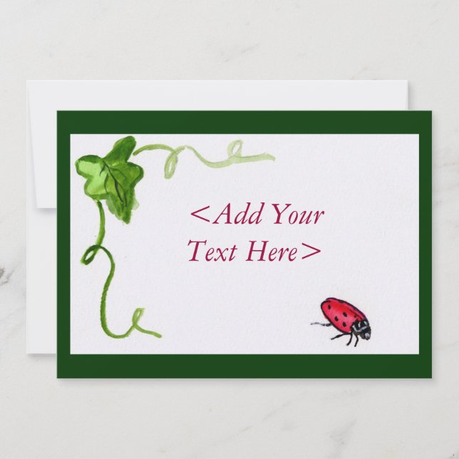 Lady Bug Invitation (Front)