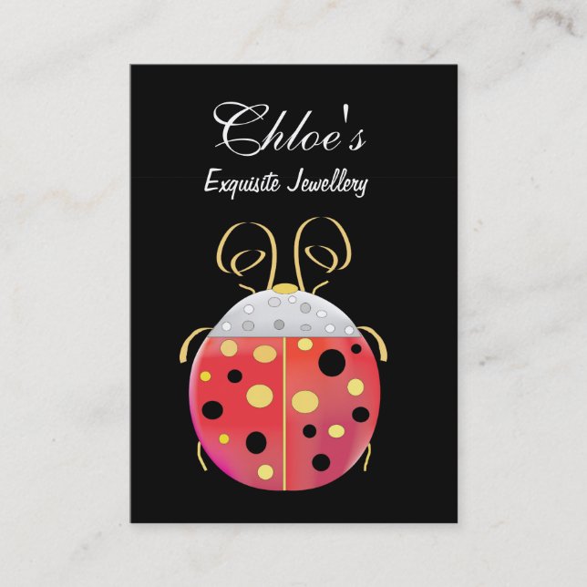 Lady Bug Jewelry Business Card (Front)