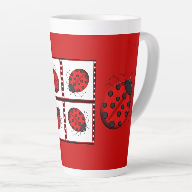Lady Bug Latte Mug (Right Angle)