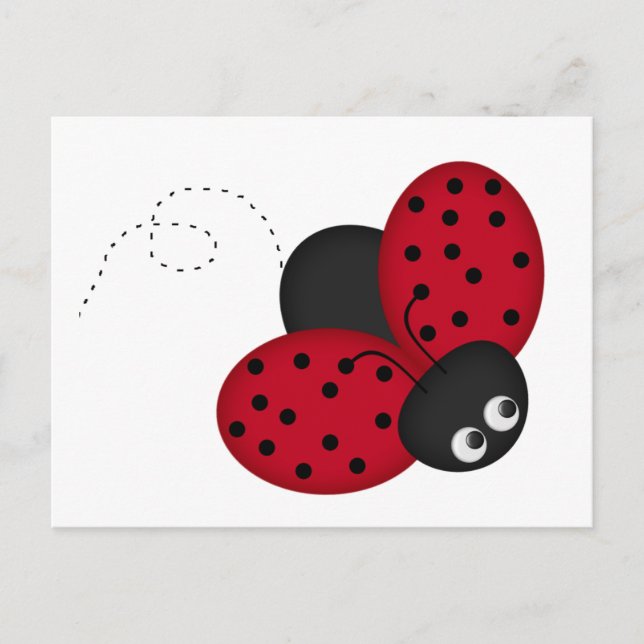 Lady Bug Luck Postcard (Front)