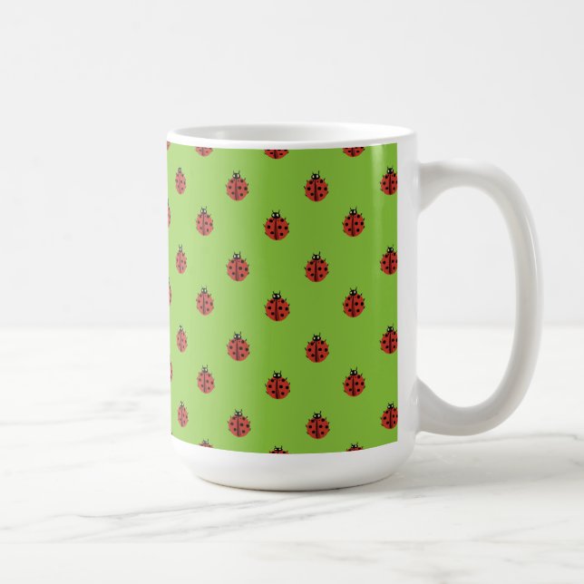 Lady bug patterns coffee mug (Right)