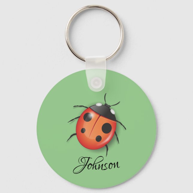 Lady Bug Personalized Key Chain (Front)