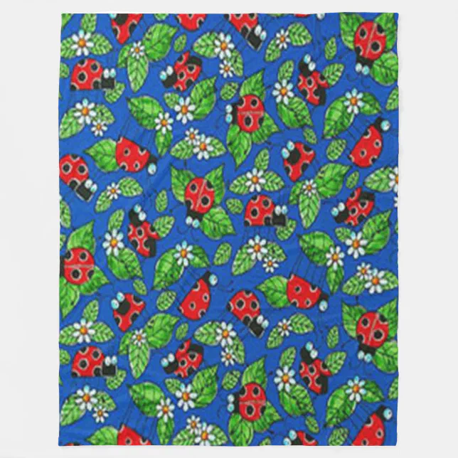 LADY BUG QUILT (Simulated) Fleece Blankets | Zazzle