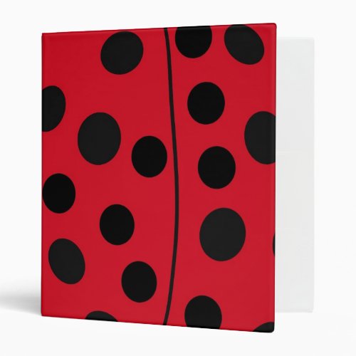 Lady Bug Red and Black Design Binder