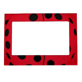 Lady Bug Red and Black Design Magnetic Photo Frame
