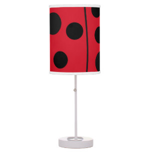 Lady Bug Red and Black Design Table Lamp