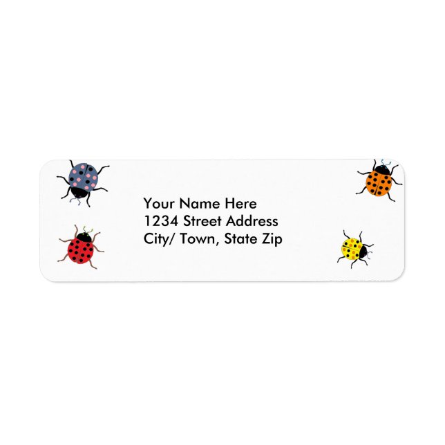 Lady Bug Return Address Labels (Front)