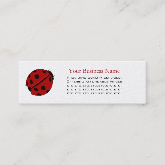 Lady Bug Skinny Business Card (Front)
