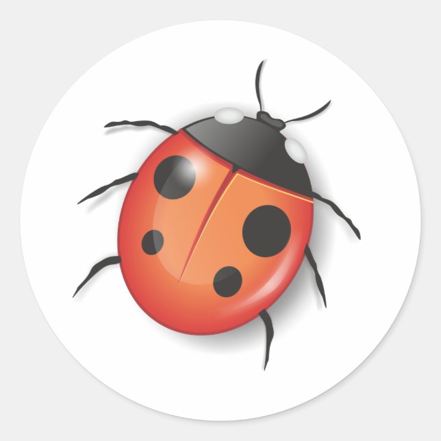 Lady Bug Sticker Envelope Seal (Front)