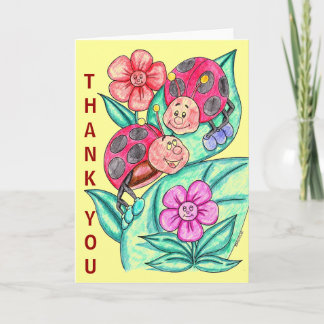 Lady Bug Thank You Card