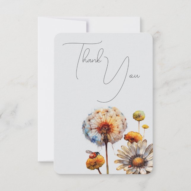 Lady Bug Thank You Card (Front)