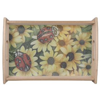 Lady bugs and Black eyed Susan's Serving Tray
