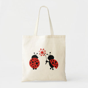 Lady Bugs and Flower Tote Bag