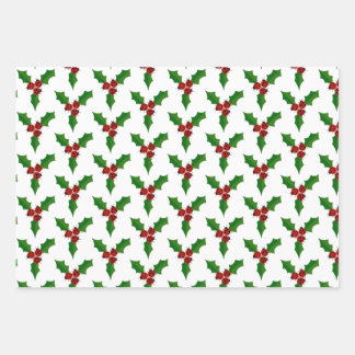Lady Bugs and Holly Wrapping Paper Sheets