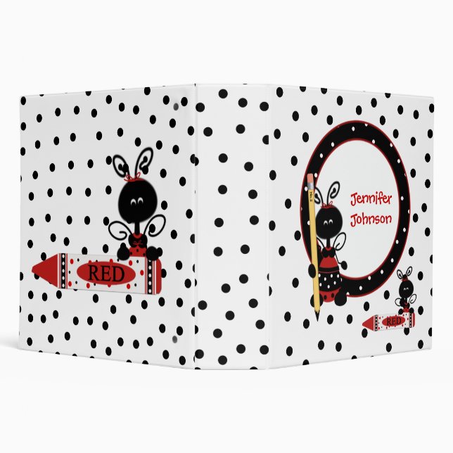Lady Bugs and Polka Dots Teacher's Class Planner Binder (Background)