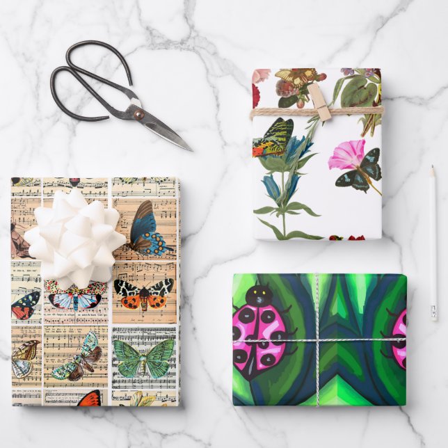 lady bugs Butterflies insect Sheet Music flowers (Front)