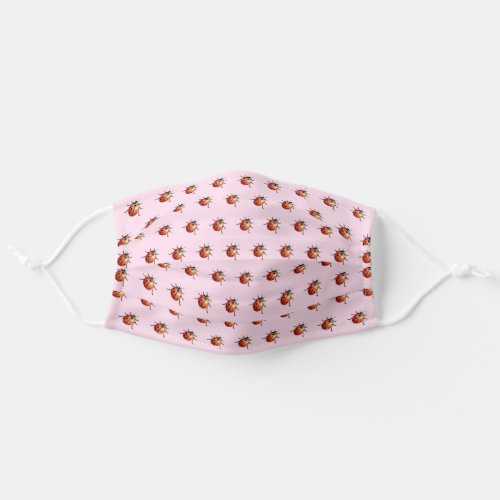 Lady Bugs on Pink Adult Cloth Face Mask