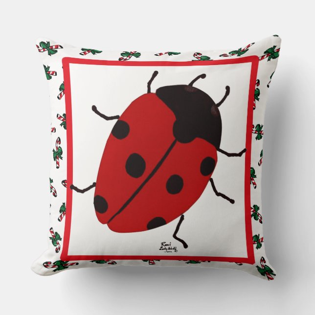 LADY BUGS THROW PILLOW (Front)