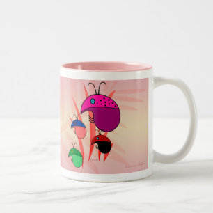 Lady Bugs Two-Tone Coffee Mug