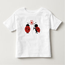 Lady Bugs With Flower Toddler T Shirt