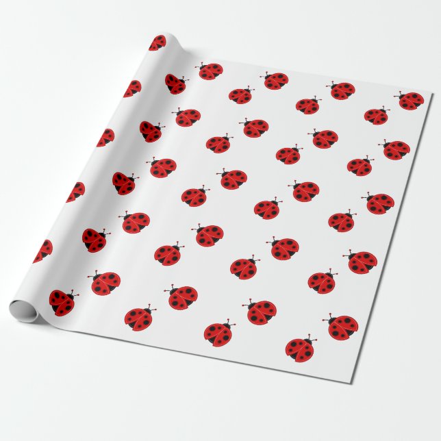 Lady Bugs Wrapping Paper (Unrolled)